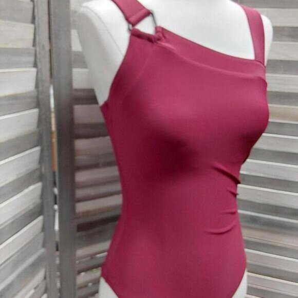 Women's Asymmetrical Shoulder One Piece Swimsuit | Aqua Green | Small - Picture 5 of 13